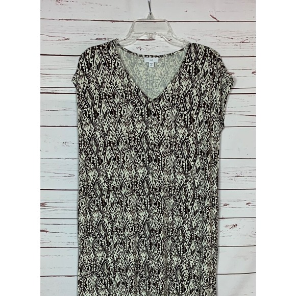 J.Jill Women's XSP Extra Small Petite Brown Boho With Pockets Soft Spring Dress - Picture 3 of 12